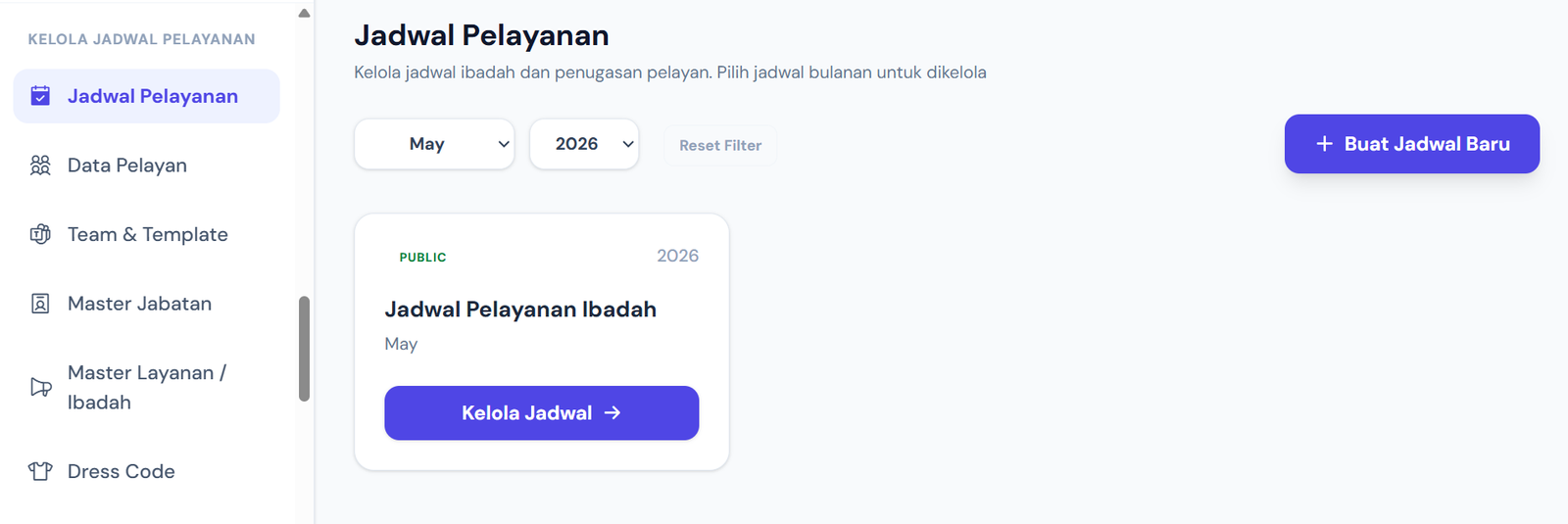 Jadwal Pelayanan